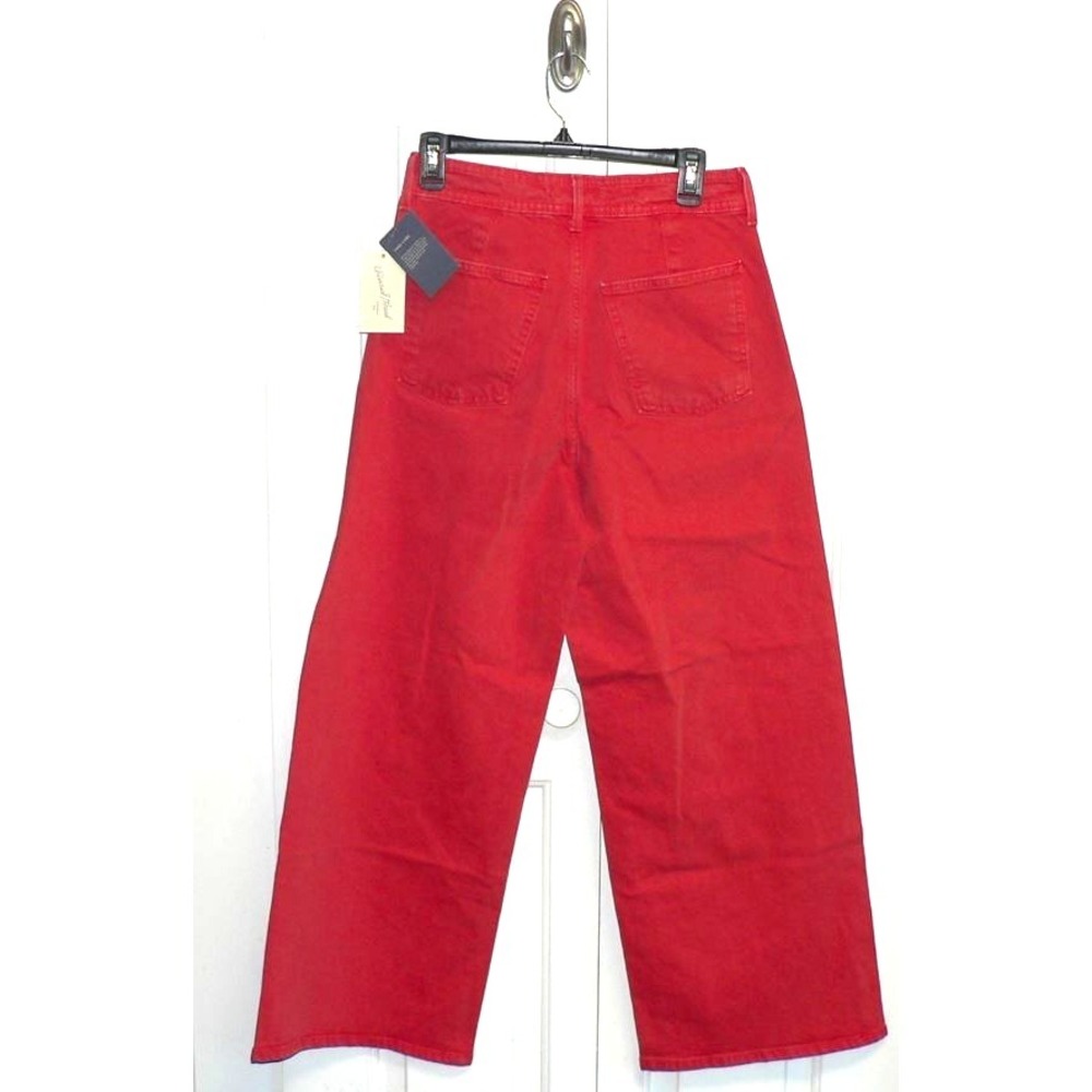 Universal Thread Women's High Rise Sailor Wide Leg Ankle Jeans in Red Size 8 - Picture 7 of 10